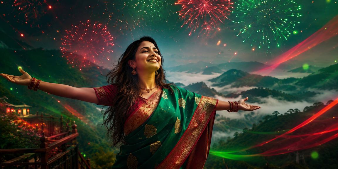 বান্দরবানে লাল-সবুজ রঙে vc66 ভিআইপি বোনাস অফারের দৃশ্য