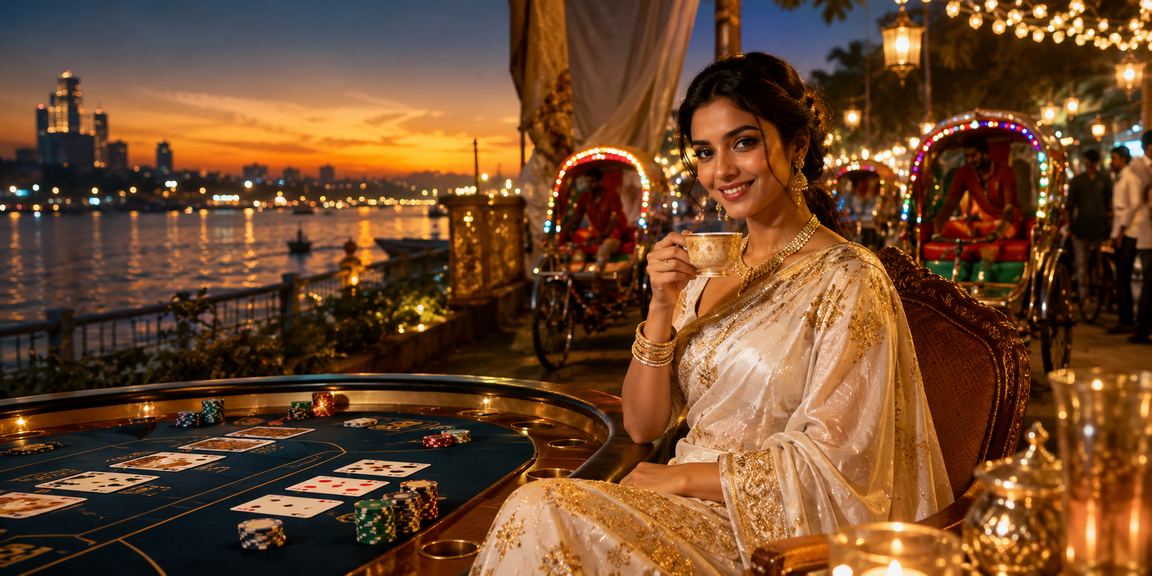 A vibrant live Baccarat table scene in Dhaka