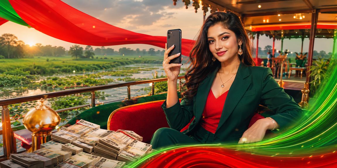 গাজীপুরে লাল-সবুজ রঙে vc66 ক্যাশব্যাক বোনাস মোবাইল অ্যাপের দৃশ্য